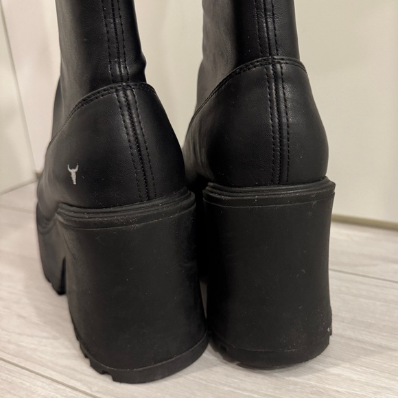 WINDSOR SMITH FUSE BLACK STRETCH SOCK BOOTS SIZE 8 - Picture 9 of 15